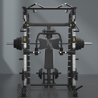Máquina Smith multifuncional con cables de polea Cross Squat Power Simith Rack Cage Gym Center