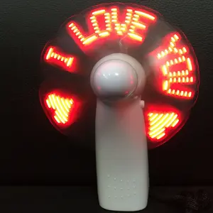 Miniventilador portátil con batería Led para mensajes personalizados, ventilador eléctrico de escritorio para verano, promoción, regalos creativos