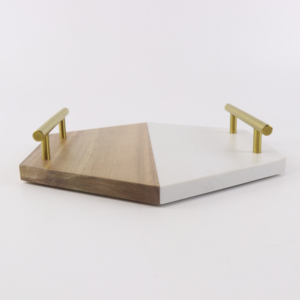 Elegant Decorative Stone Candy Cake Pizza Fruit <strong>Marble</strong> Serving <strong>Tray</strong> for Dessert - Product Image 2