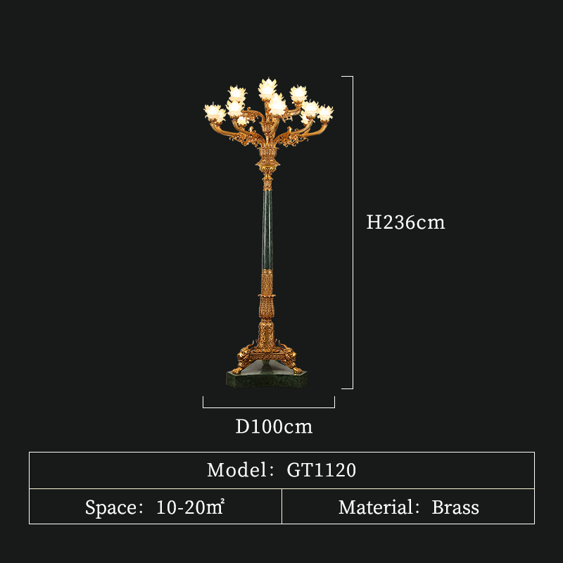 16 lights: D100 H236cm