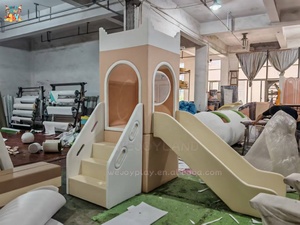 Équipement de terrain de jeu intérieur personnalisé pour enfants, couleurs vives, maisonnette de jeu pour enfants, ensemble de jeux souples avec toboggan pour crèche - Product Image 5