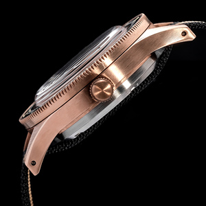 Đồng hồ cơ tự động Nh35A 40mm, chức năng dạ quang, máy <span class=keywords><strong>Seiko</strong></span> được độ chế, dây đeo lặn 20mm bằng vải bố thép đồng, kim chỉ giờ - Product Image 5