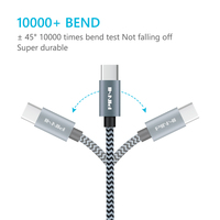 Câble USB-A vers USB-C en nylon tressé, haute vitesse, charge rapide 5V et synchronisation des données, plusieurs longueurs disponibles pour téléphone