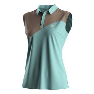 Polo sans manches pour femme, coupe ajustée, style golf, séchage rapide, tissu respirant et doux, pour le terrain et la ville - Product Image 1