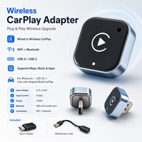 Adaptador Inalámbrico CarPlay Android Auto con Activación Multimedia Eficiente, Conectividad Dual, Conserva los Controles OEM del Volante