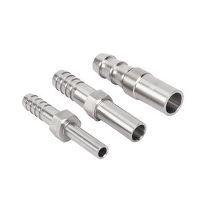 ABOTECH Fitting tabung kompresi baja tahan karat Fitting lurus berduri 1/2in 1/4in 3/8in konektor selang berduri - Product Image 6