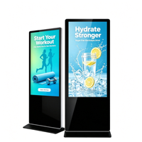 Afficheur vidéo publicitaire numérique, lecteur vidéo, kiosque interactif à écran tactile sur pied pour intérieur