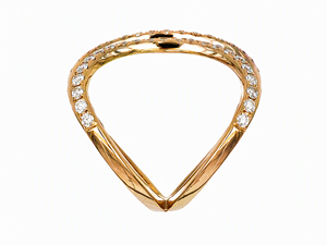 18K Gold Natural Diamond Pave Crossed Double Loop Open Ring Modern Romantic Luxury Jewelry For Women Fine Jewelry Daily Wear - Product Image 3