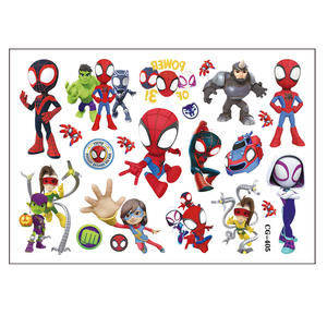 Nouveauté Autocollants de transfert d'eau <span class=keywords><strong>Spiderman</strong></span> et ses amis extraordinaires Petit Spider Autocollants de tatouage de dessin animé pour fête d'anniversaire - Product Image 4