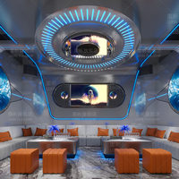 Kaca Cermin Infinity Kustom untuk Dekorasi Dinding Klub Malam, KTV, Bar, Lounge, Dekorasi Klub Modern, Hiasan Dinding dengan Lampu Kipas