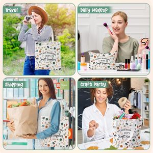 Set di Borse in Tela per Artigiani - Non <span class=keywords><strong>è</strong></span> lo spiluzzamento <span class=keywords><strong>se</strong></span> si tratta di borse tote in tela per il fai da te, pochette per il trucco, borse riutilizzabili per la spesa, regalo - Product Image 5