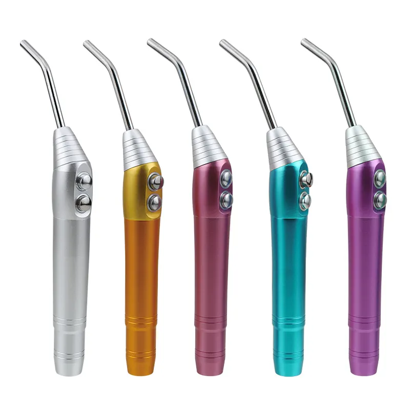 Nieuwe Stijl Kleurrijke Tandheelkundige Drieweg Spuitpistool Met Nozzles Tips Dental Air Water Spray Triple Dental 3 Way Spuit Handstuk