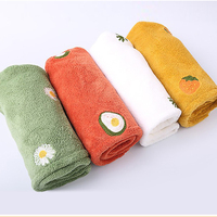 Vente en gros, extra large, séchage des cheveux en microfibre pour la salle de bain des bébés et enfants, serviette de bain pour salle de bain pour femmes, bonnet de douche avec rose