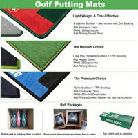 Tapis de putting pour le golf, tapis de putting d'intérieur pour la pratique à domicile, au bureau et pour l'entraînement au golf