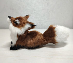 Adornos de Zorro Pequeño, Simulación de Animal, Zorro Blanco, Gris, Caqui, Pequeño Regalo, Adornos para Decoración de Árbol de Navidad - Product Image 6