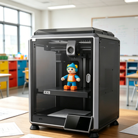 Imprimante 3D de bureau miniature K1C AI Camera avec nivellement automatique, imprimante 3D multicolore pour les foyers et les écoles