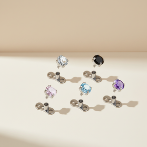 Anclaje de Titanio ASTM F136 con Rosca Interna y Tres Orificios para Piercing Corporal, Joyería al por Mayor, Micro Anclaje Dérmico - Product Image 1