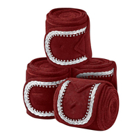 Équestre polaire Bling Bandage cheval 4 pièces/ensemble avec personnalisation logo tapis de selle