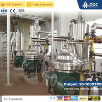 Usine de raffinage complète d'huiles comestibles brutes pour le traitement à grande échelle de légumes, huiles de cuisson, son de riz, graines de tournesol, huiles de poisson