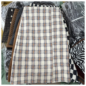 Ropa al por Mayor para Mujer, <span class=keywords><strong>Lotes</strong></span> de Liquidación al por Mayor, Faldas de Tweed a Cuadros de Cintura Alta con Corte en A - Product Image 3