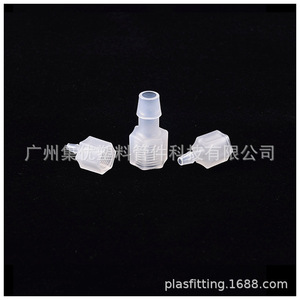 ข้อต่อท่อเจียโหยว 1/8NPT-1/4NPT พลาสติก PP เกลียวใน แบบตรง - Product Image 4