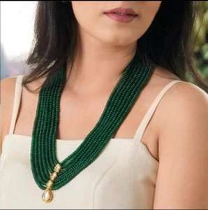 สร้อยคอควอตซ์สำหรับงานแต่งงานของเจ้าสาวในอินเดียสำหรับงานเลี้ยงและงานแต่งงาน - Product Image 3