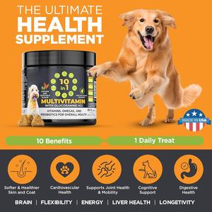 Nutritional Pet Supplements Dogs Multivitamin Chews with <strong>Glucosamine</strong> Supports Healthier Skin Coat Joint Health Digestive Health - Product Image 3