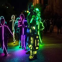 Performance populaire DJ LED Robot Costume Costume Affichage Costumes Party Performance à vendre