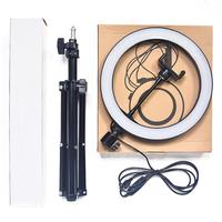 FOSOTO RL10 10 "Selfie Anillo de luz de 10 pulgadas con soporte de trípode y soporte para Teléfono Celular para transmisión en vivo/maquillaje