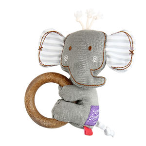 Fabricant de gros Nettoyage des dents grinçantes Jouets en peluche doux à mâcher pour chien avec <span class=keywords><strong>anneau</strong></span> en bois Jouet pour chiots vocaux résistant aux morsures - Product Image 4