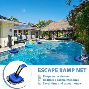 Filet de protection rectangulaire bleu réutilisable en PVC pour la sécurité des grenouilles et des amphibiens dans les piscines - Product Image 3