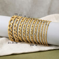 Bracelet personnalisé en argent plaqué or 18 carats, acier inoxydable, style Miami Cuban Link, porte-bonheur, pour femmes et hommes