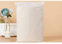 Sac de shopping en plastique tissé PE écologique, refermable par fermeture éclair, résistant à l'humidité, pour chaussettes et vêtements, taille personnalisable