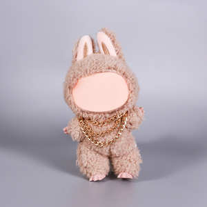 Cho 17cm labubu búp bê phụ kiện tự làm hip hop thủy triều ba lớp dây chuyền vàng lớn Vòng cổ ăn mặc thời trang treo cổ vòng cổ - Product Image 3