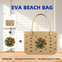 Sac fourre-tout minimaliste en EVA couleur unie, design simple, ouverture supérieure, imperméable, avec chaînes, panier de plage léger, sac à bandoulière portable