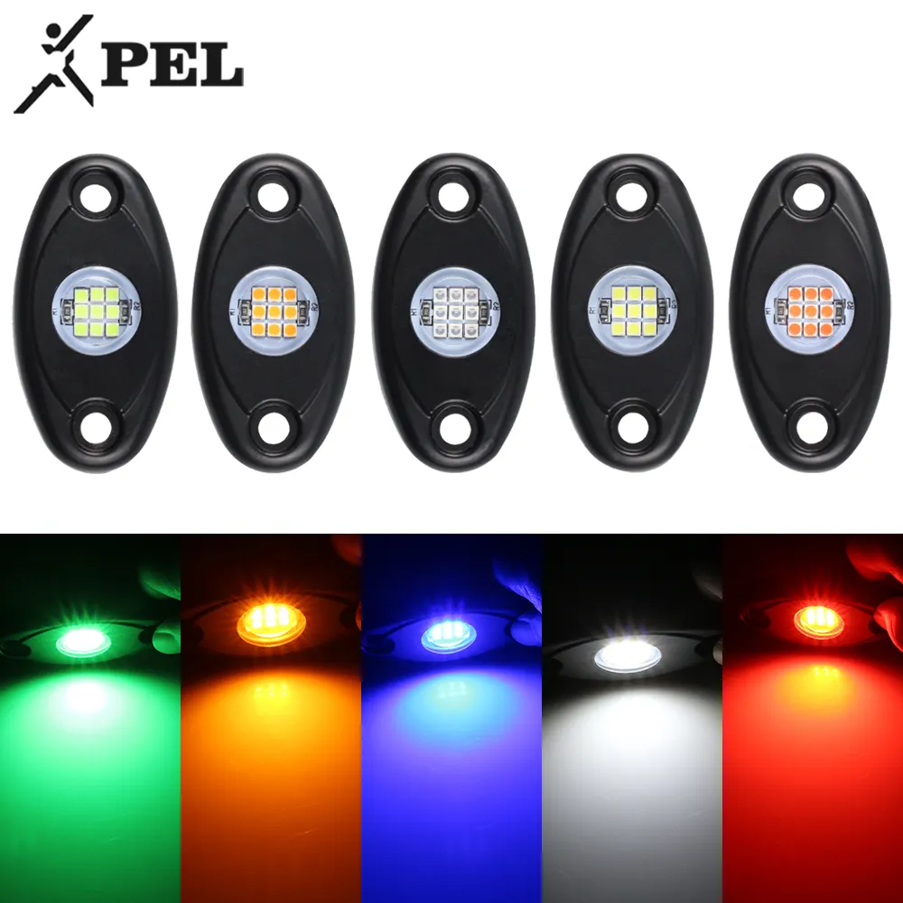 PEL Car Accessories Led Blue Color 2 Inch Rock Light With 12v Rock Light Pods For Jeep Truck 4x4 Atv