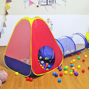Carpa Túnel Infantil con Casa de Juegos, Portátil, de Montaje Rápido, para Interiores y Exteriores, para 3-4 Personas, de Poliéster, Casa de Juegos de Verano - Product Image 3