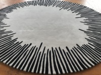Hochwertiger Luxus-Wollteppich mit Abstraktem Muster Schlingenflor Maßgefertigter Teppich und Läufer Fleckbeständig
