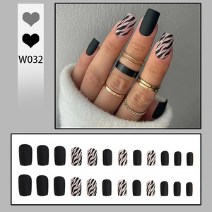 <span class=keywords><strong>Uñas</strong></span> Postizas <span class=keywords><strong>de</strong></span> Moda para Comercio Exterior, Diseño <span class=keywords><strong>de</strong></span> <span class=keywords><strong>Cebra</strong></span> Negra, <span class=keywords><strong>Uñas</strong></span> <span class=keywords><strong>de</strong></span> Presión, Manicura, <span class=keywords><strong>Uñas</strong></span> Falsas Usables, 24 Piezas, Diseño <span class=keywords><strong>de</strong></span> Garra <span class=keywords><strong>de</strong></span> Gato, Más Vendidas - Product Image 6