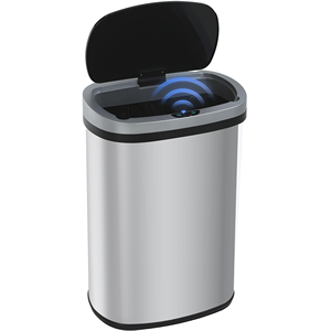 High Quality 13-Gallon Stainless Steel Automatic <b>Sensor</b> Trash Can Lid 50L Modern Kitchen <b>Bin</b> 12L Smart Dustbin for Office - Product Image 2