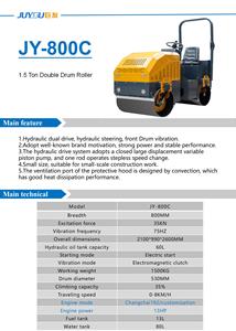 Nhỏ đường lăn 1 2 3 tấn thủy lực Con lăn DIESEL động cơ xăng CE Euro 5 EPA đã được phê duyệt cho đường nén - Product Image 6