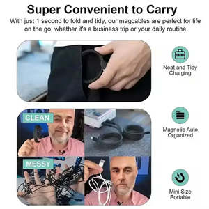 Cable Magnético USB C a C <span class=keywords><strong>de</strong></span> 100W 5A <span class=keywords><strong>para</strong></span> Carga Rápida, Accesorios <span class=keywords><strong>para</strong></span> Teléfonos Móviles, Cable <span class=keywords><strong>de</strong></span> Nailon, Venta al Por Mayor, 20V, Cables <span class=keywords><strong>de</strong></span> Datos PD <span class=keywords><strong>de</strong></span> Moda - Product Image 2