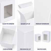 Boîte Cadeau Pliable Réutilisable en Papier avec Fenêtre Transparente pour Présentation de Cupcakes, Nouilles, Chips et Snacks Sucrés – Fournisseur d'Usine