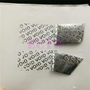 Étiquette adhésive de sécurité anti-effraction en argent mat, étiquette de sécurité imperméable pour boîte - Product Image 5