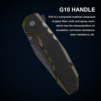 Couteau de chasse OEM D2 avec manche G10, couteau pliant tactique de survie pour l'extérieur, personnalisable, avec boîte EVA disponible, vente en gros, DIY