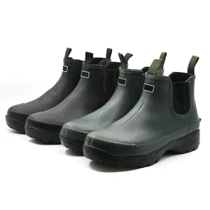 Custom Chunky Waterproof Neoprene Rubber Wellington Hunting Men Chelsea Boots Men Rain Boots For Women Unisex