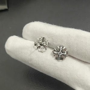 Chrom Heart Cross Drop Pendant Earrings <strong>Stud</strong> Jewelry Women Girls Men <strong>Silver</strong> Gold Plated Vintage Retro Trendy Cute Gift Wholesale - Product Image 4