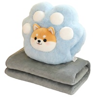 Coussins et oreillers OEM/ODM trois en un, coussin en forme de patte de chat, couverture et plaid, décoration intérieure, cadeaux pour enfants et filles