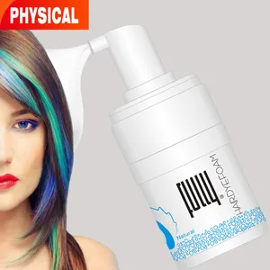 Tintura de ammonia para cabelo livre, tintura para cabelo cinza 100%, cor preta, prendedor, mousse, tintura de cabelo