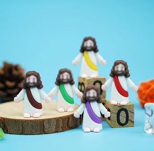 Giocattoli di Pasqua con Gesù, Classiche Statuette di Cristo Salvatore, Mini Figurine di Gesù, Decorazioni per Scuola Domenicale, Uova di Pasqua Decorative - Product Image 6